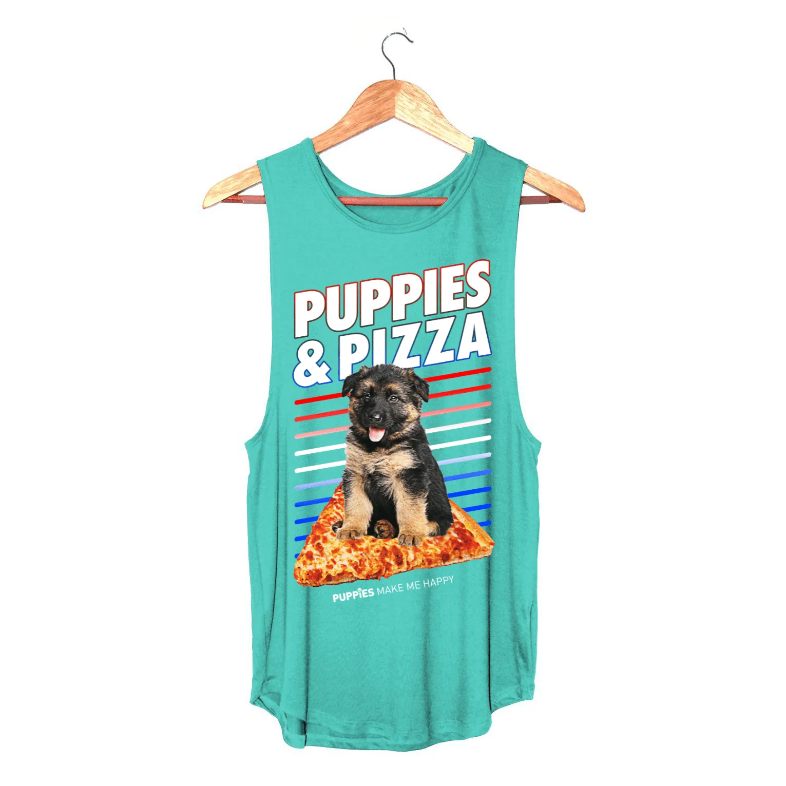 Puppies & Pizza | Puppies Soft Women's Sleeveless Tank - Image 2
