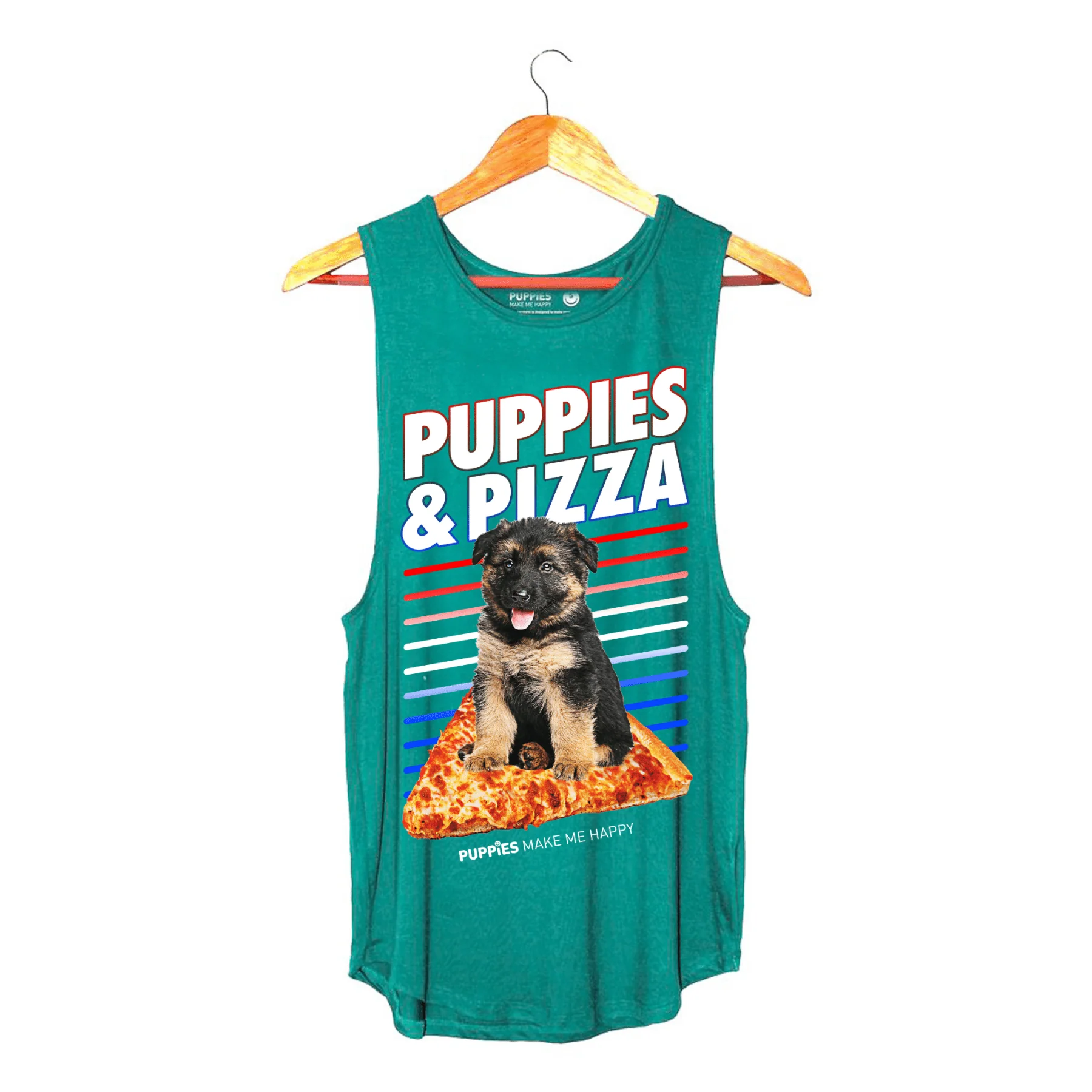 Puppies & Pizza | Puppies Soft Women's Sleeveless Tank - Image 3