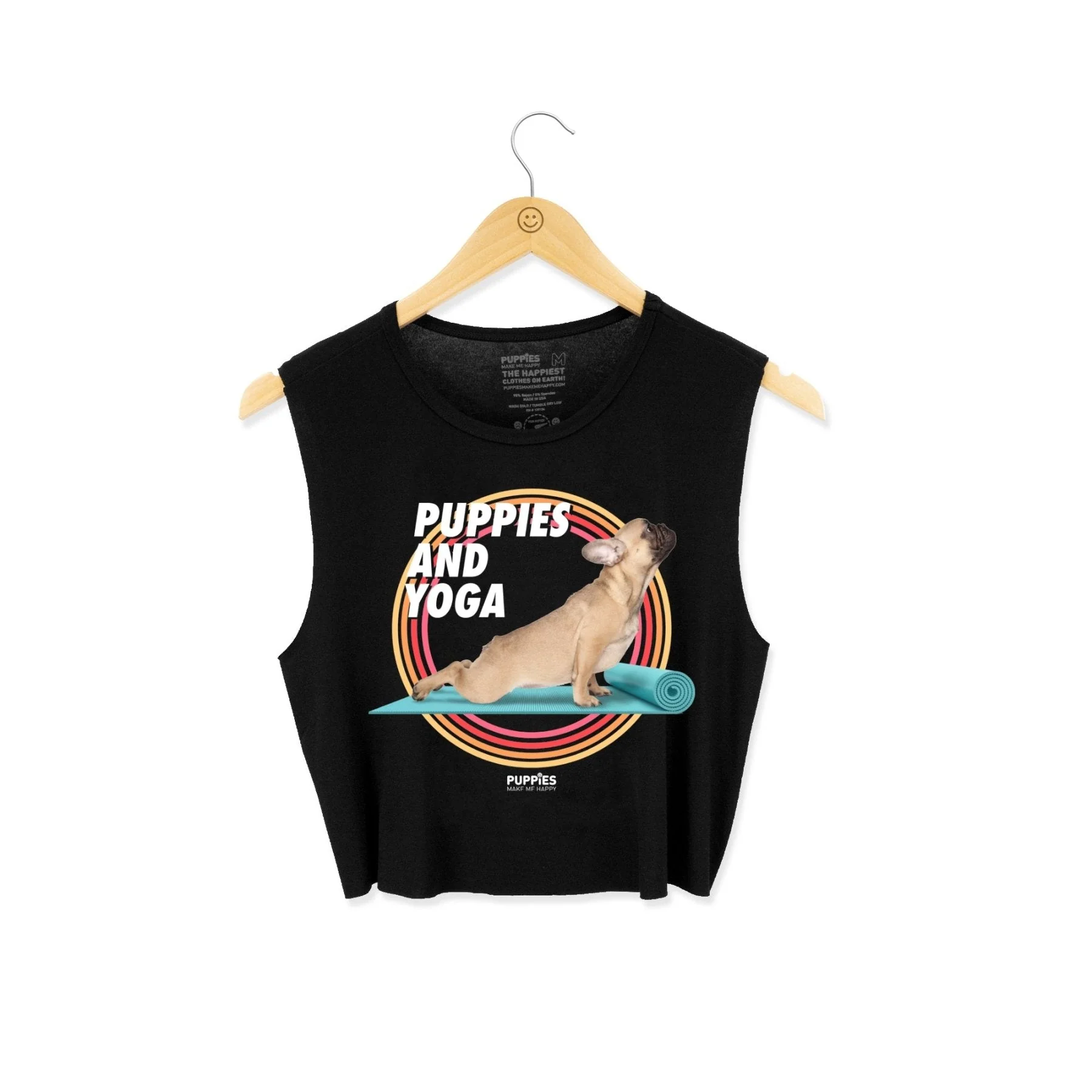 Puppies & Yoga Crop Top | Present for Dog Lovers