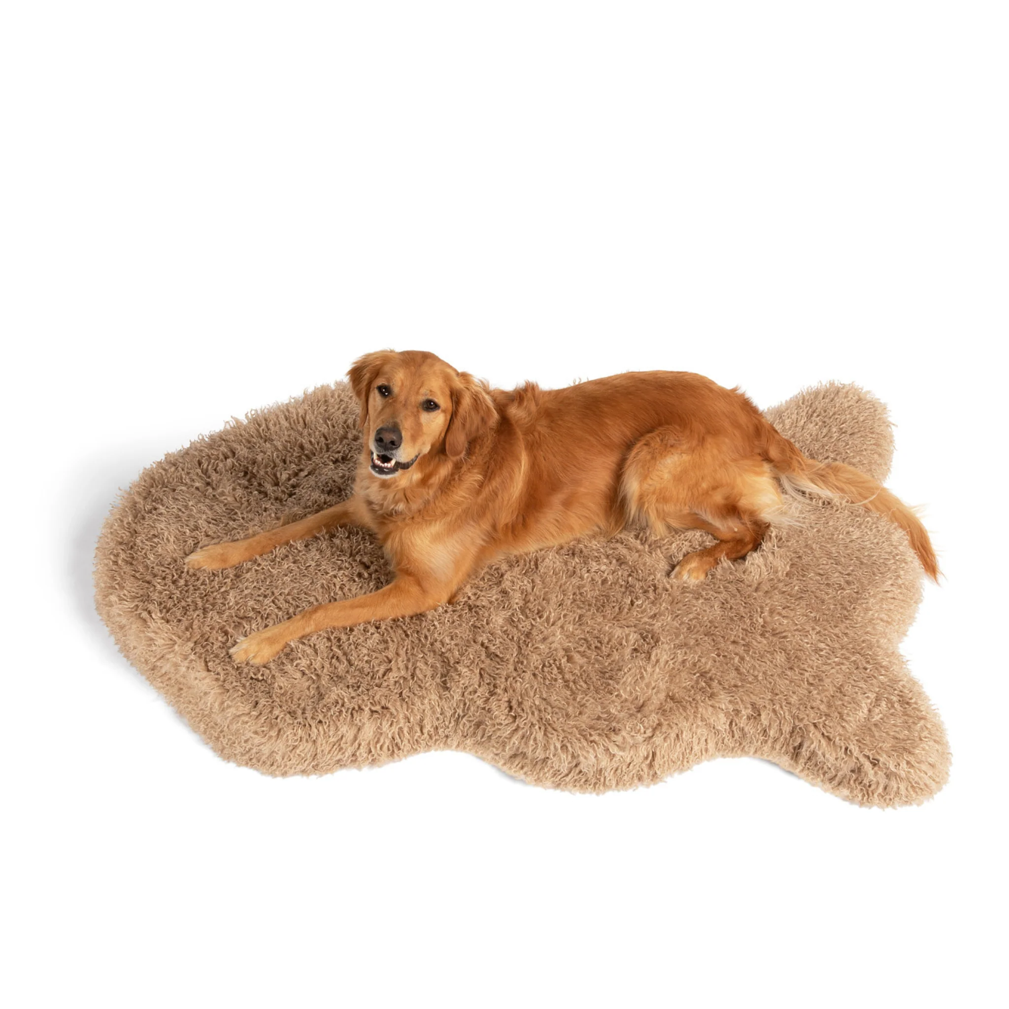 PupRug® Luxe Faux Fur Orthopedic Dog Bed - Plush Sheep Tan - Image 11