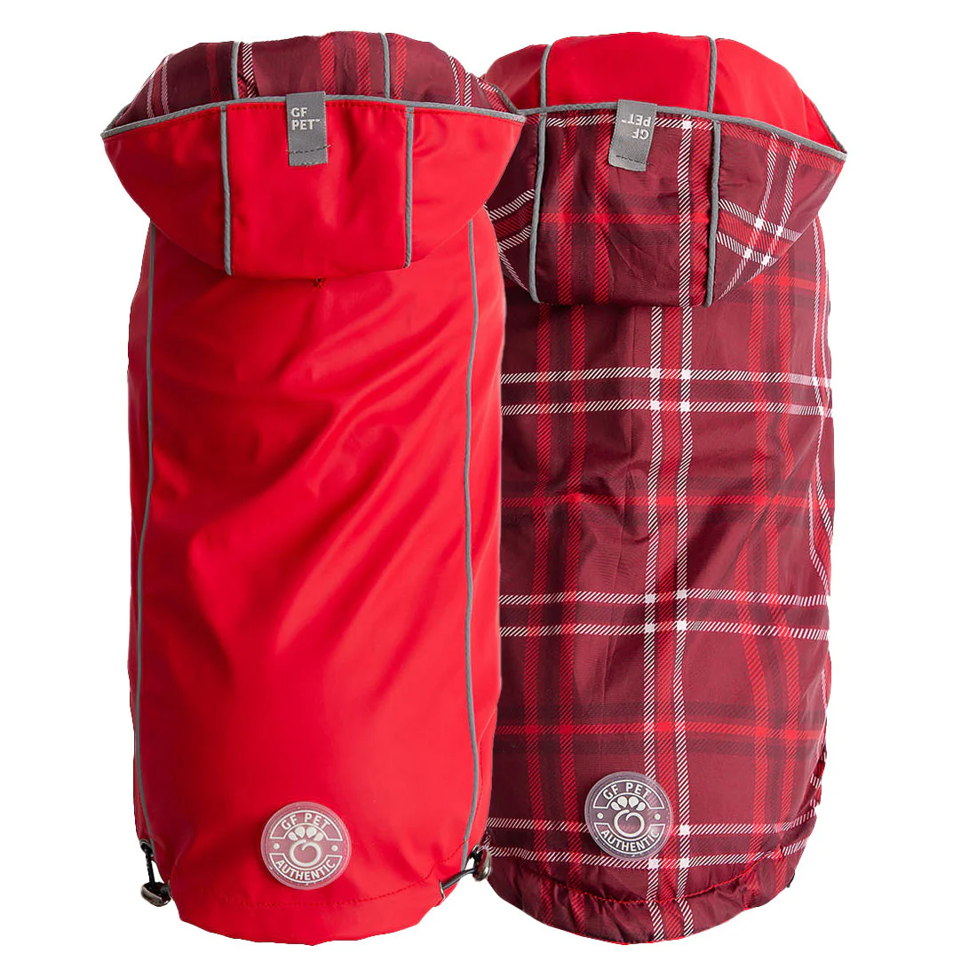 Reversible Elasto-Fit Raincoat - Red