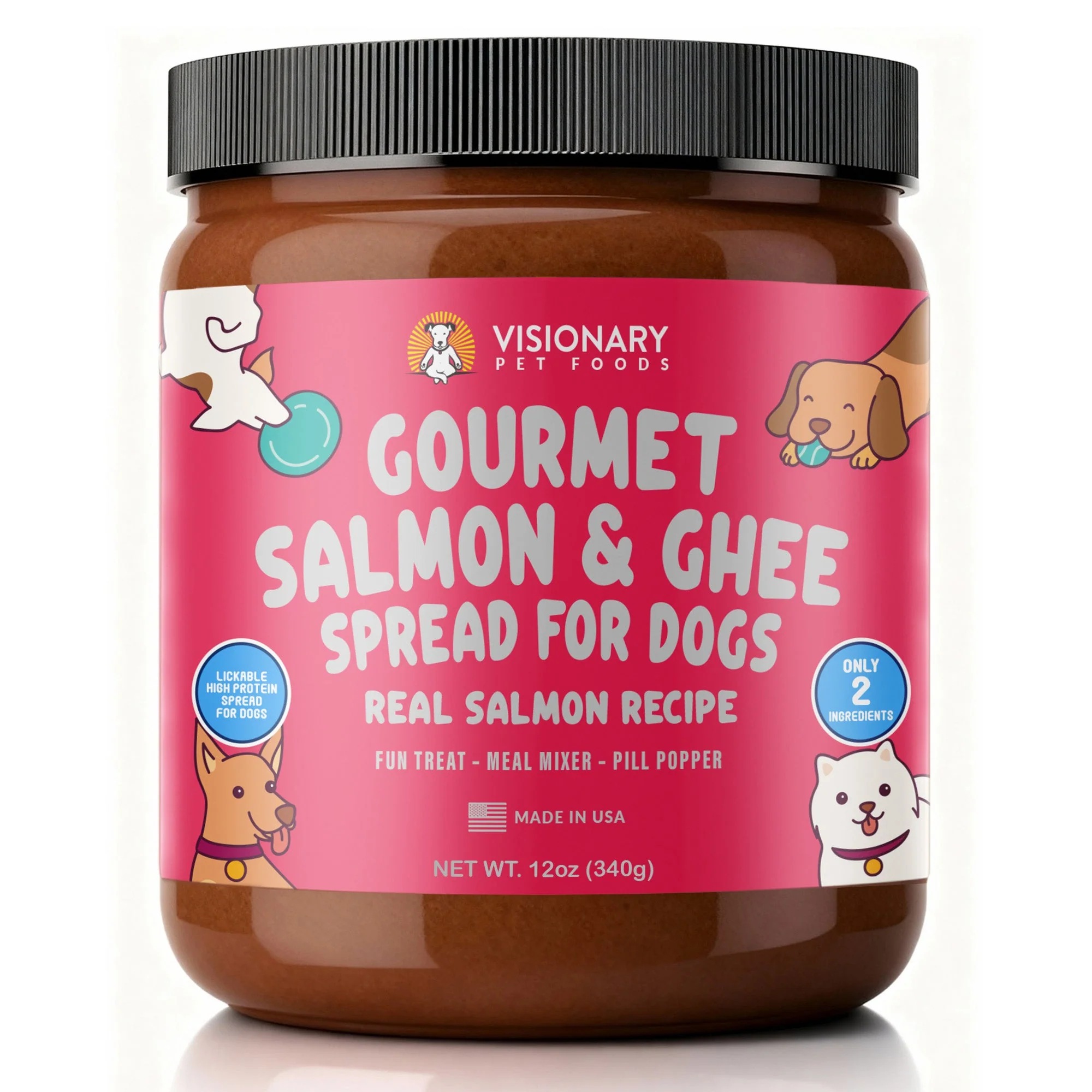 Salmon & Ghee Dog Meat Spread β High-Protein, Low-Carb Keto Treat | 12oz Jar