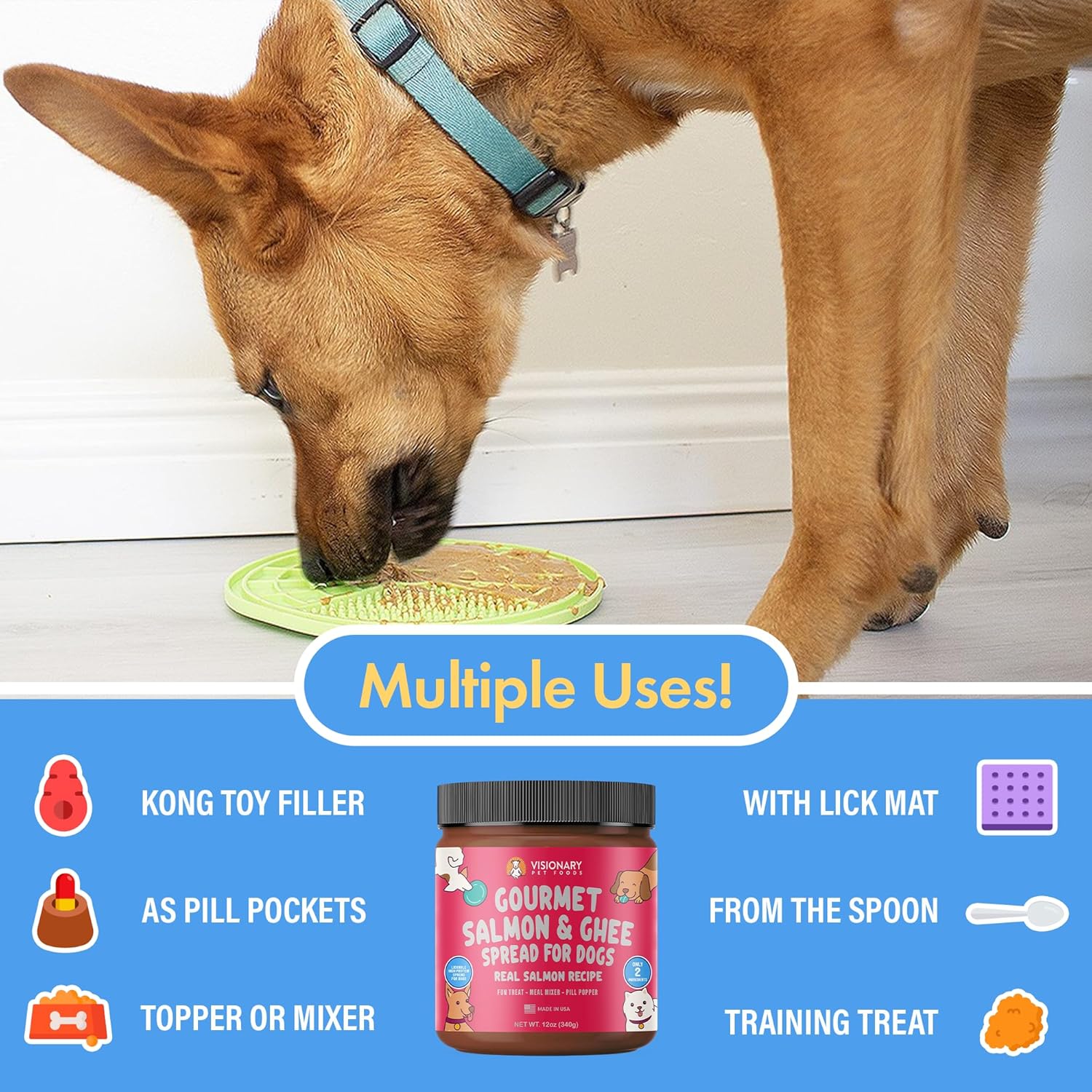 Salmon & Ghee Dog Meat Spread β High-Protein, Low-Carb Keto Treat | 12oz Jar - Image 5