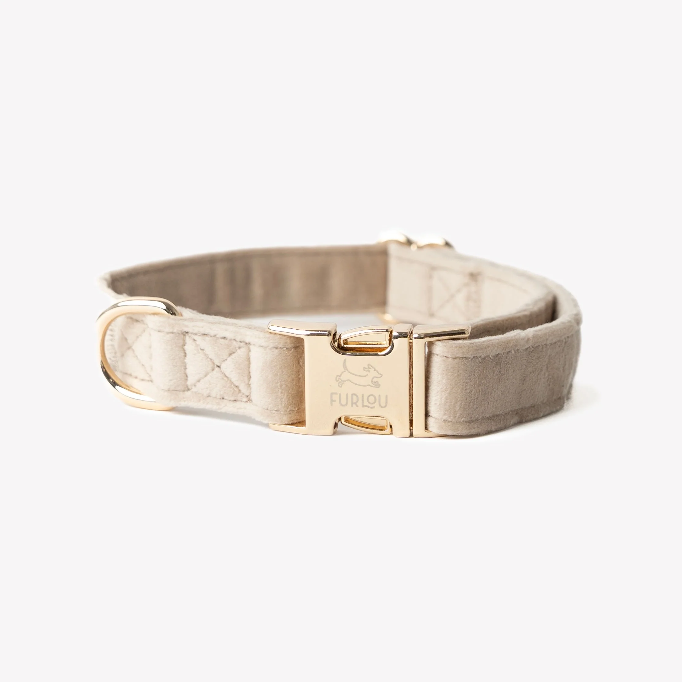 'Sand' - Velvet Dog Collar