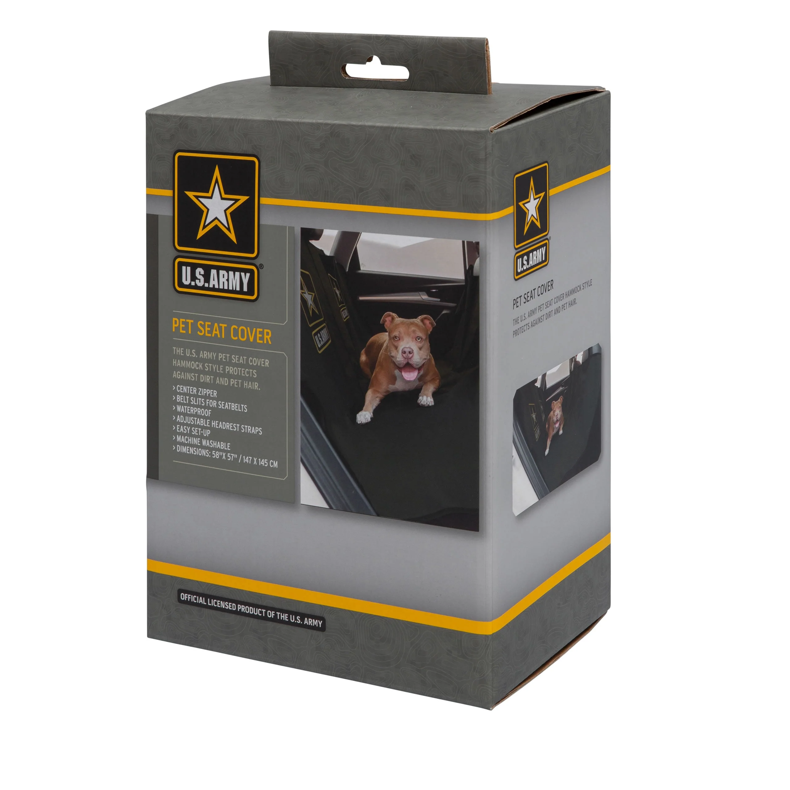 US Army Car Seat Pet Hammock Cover - Dark Camo - Image 2